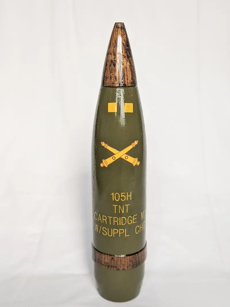 105Mm Full-Scale Wooden Replica Round 1