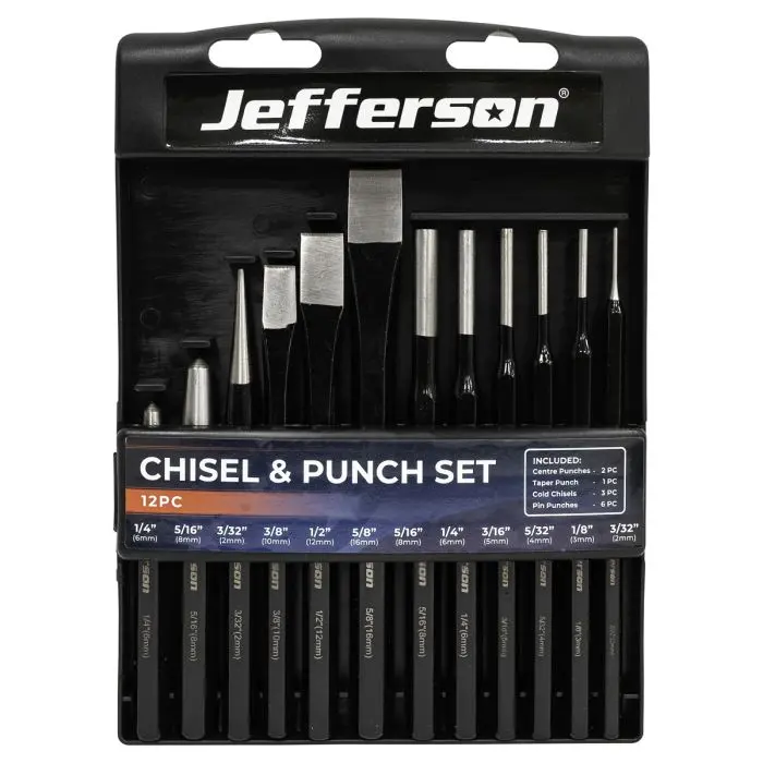 12-Piece Hardened Chisel And Punch Set 1