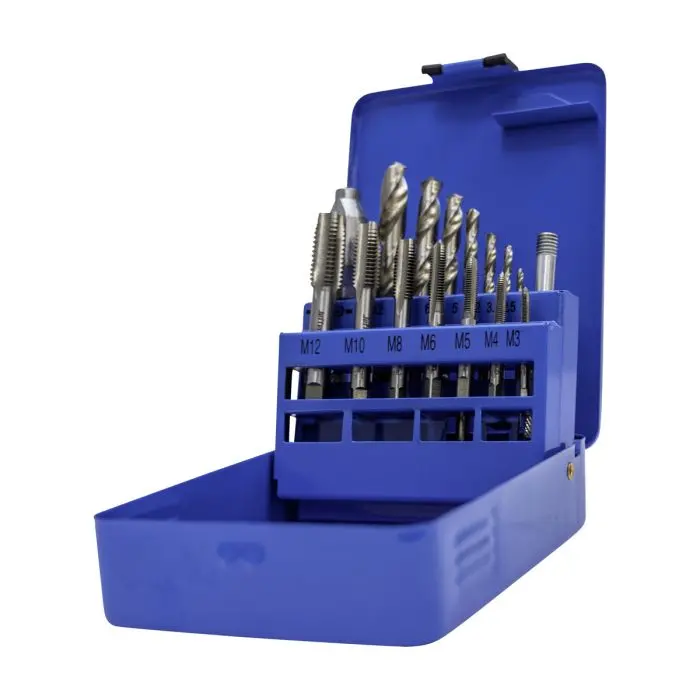 15-Piece Metric Tap And Drill Bit Combo Set 1
