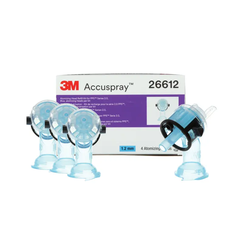 3M Accuspray 1.2 Mm Blue Hvlp Atomizing Head Refill Kit – Pps 2.0 Compatible (4-Pack) 1