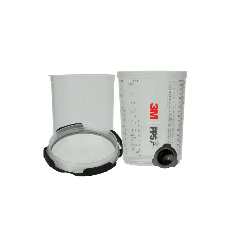 3M Pps 2.0 Large Spray Cup Kit – 850 Ml (28 Oz), 50-Pack With Liners, Lids & 200-Micron Filter (Model 26024) 1