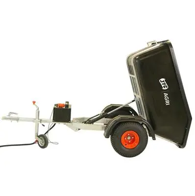 500L Black Atv Hydraulic Tipping Trailer 1