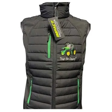 Adult Impact Hybrid Gilet – Green Tractor & Tanker Design 1