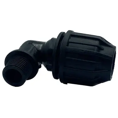 Agriflow Male Compression-To-Male Iron Elbow Fitting 1