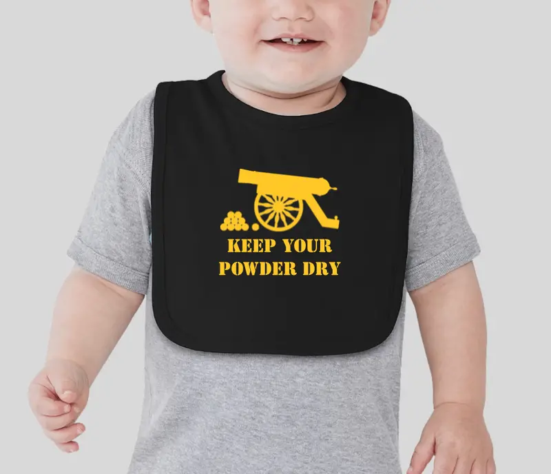 Artillery-Themed Baby Bib Set 1