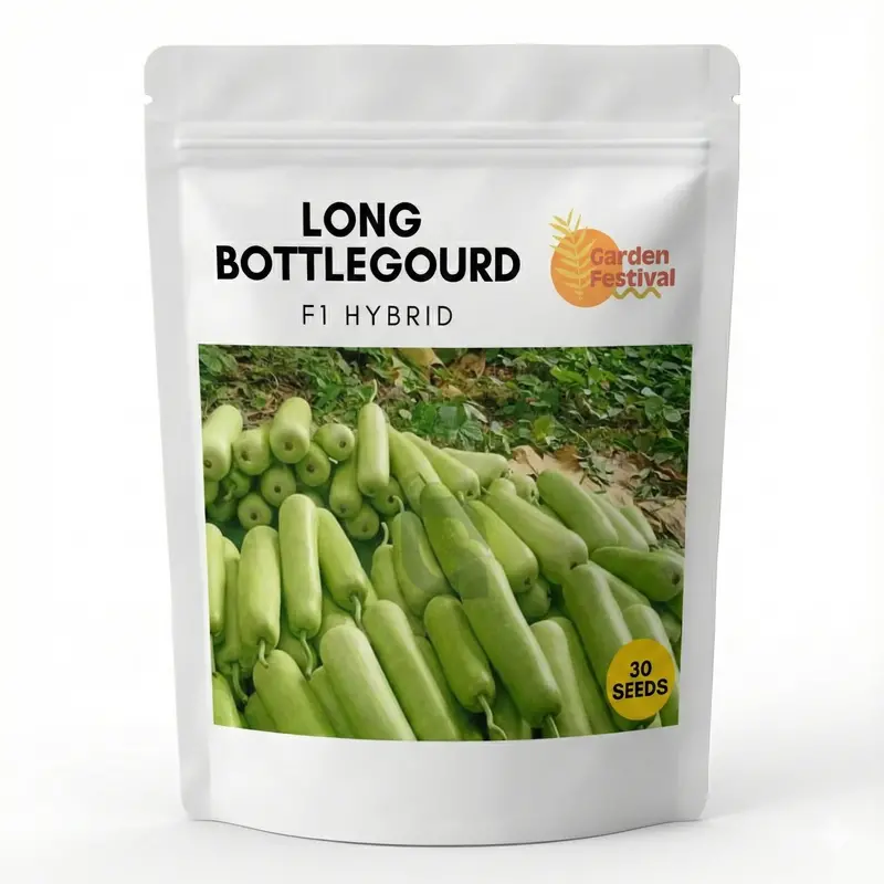 Bottlegourd (Lauki) Long Hybrid F1 Seeds – Garden Festival Premium Quality 1