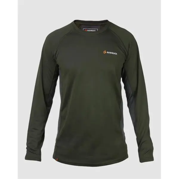 Bushbuck Apex Crew Neck Baselayer – Bayleaf Green 1
