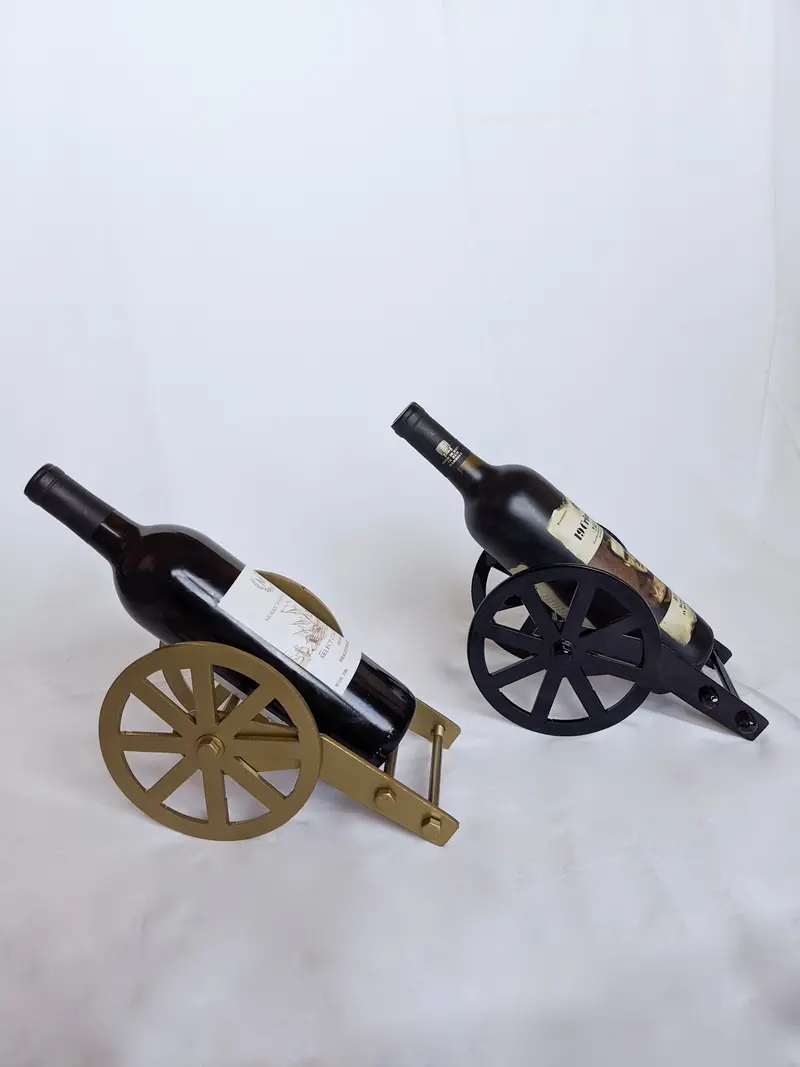 Cannon-Style Wine Bottle Holder Stand 1