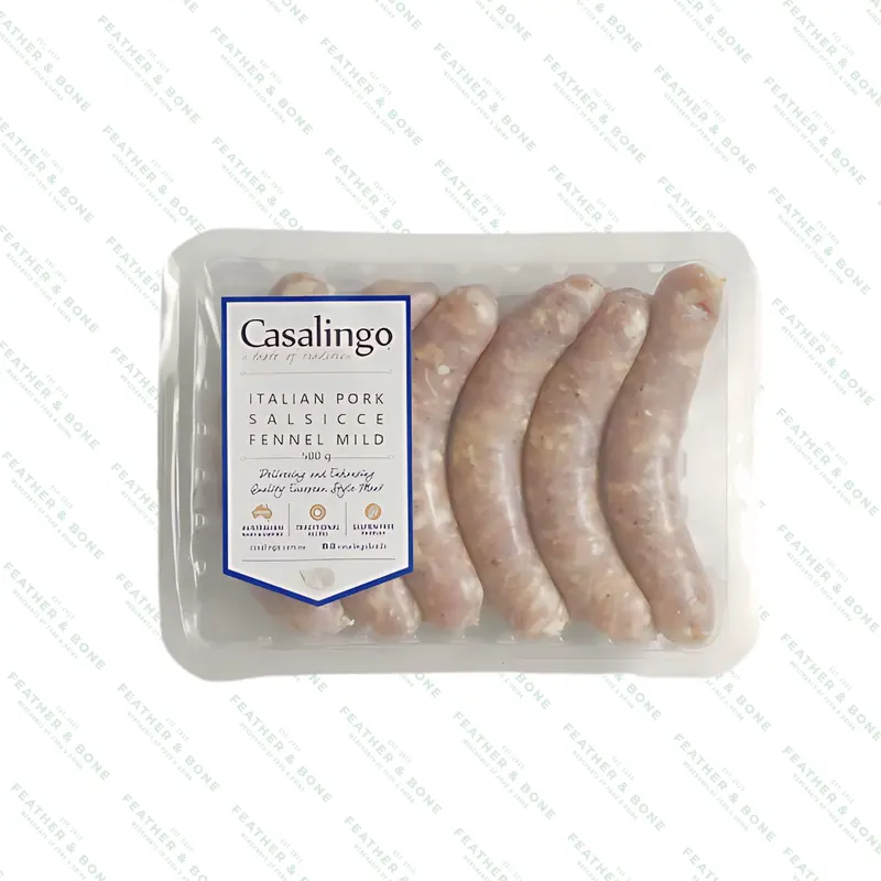 Casalingo Italian Fennel-Infused Mild Pork Sausage – 500G 1