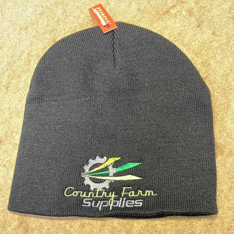 Cfs Classic Black Knit Beanie Hat 1