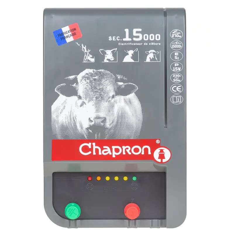 Chapron Sec15000 Heavy-Duty Fence Energizer – Supports 155 Acres 1