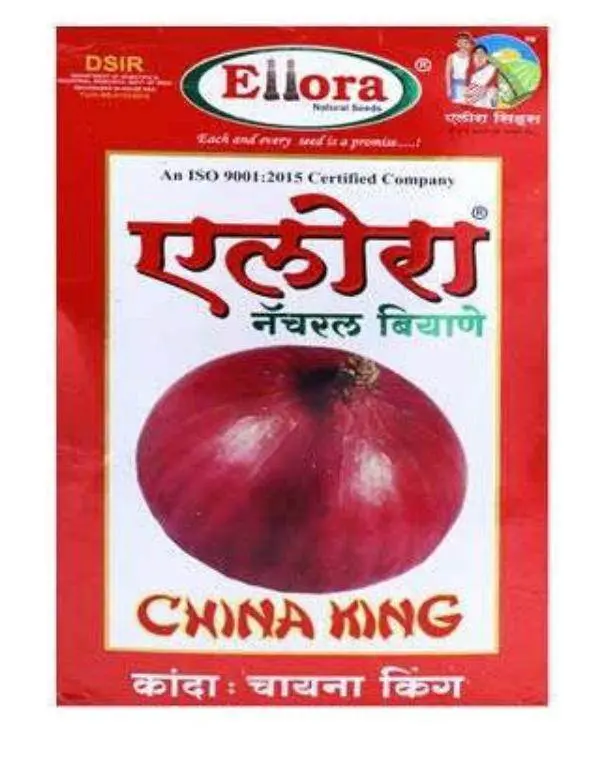 China King Onion Seeds – Kharif-Adapted, Bulb-Forming Variety – Ellora Natural 1