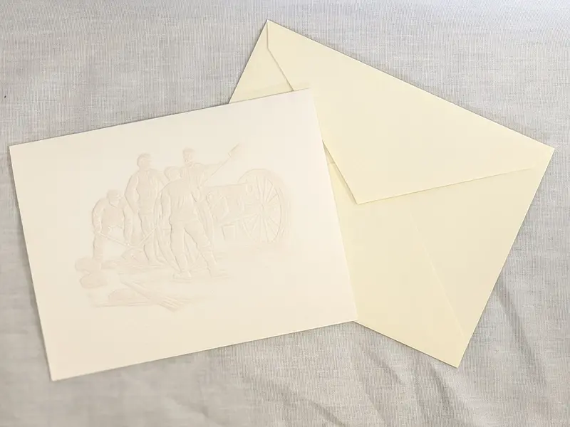 Civil War Cannoneers Note Card Set (10-Pack) With Envelopes – Historical Stationery 1