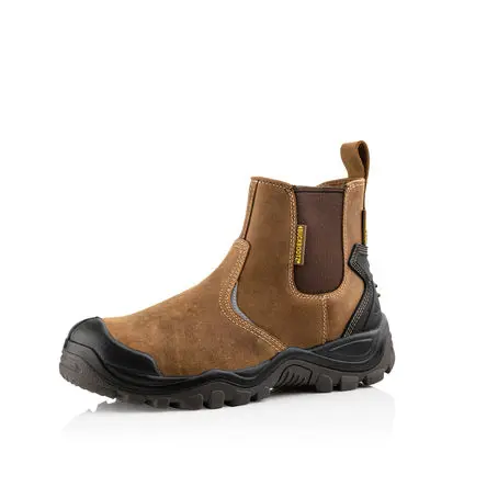 Dark Brown Dealer-Style Safety Boots 1