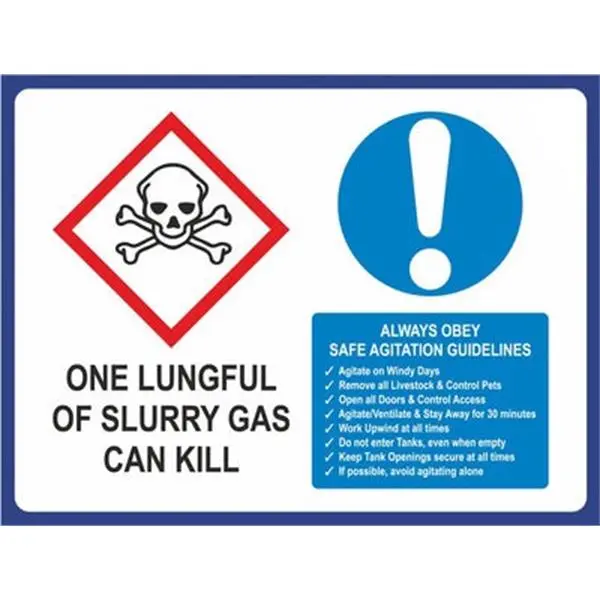 Dpt-Approved Slurry Gas Hazard Warning Sign 1