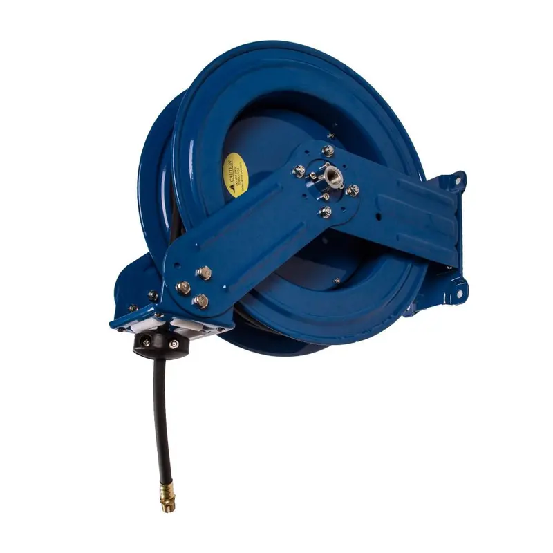 Dual-Arm Automatic Air Hose Reel – 75 Ft German Hybrid Flexible Hose (Model R-03075) 1