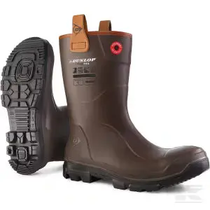 Dunlop Rigger Fs Work Boots – Dark Brown Leather Safety Footwear 1