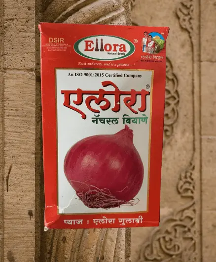Ellora Gulabi Onion Seeds – Red Bulb Variety (Ellora Natural) 1