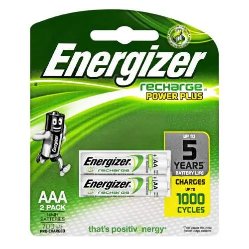Energizer Recharge Powerplus Aaa Batteries – 2-Pack, 700Mah Nimh Compact Cells 1