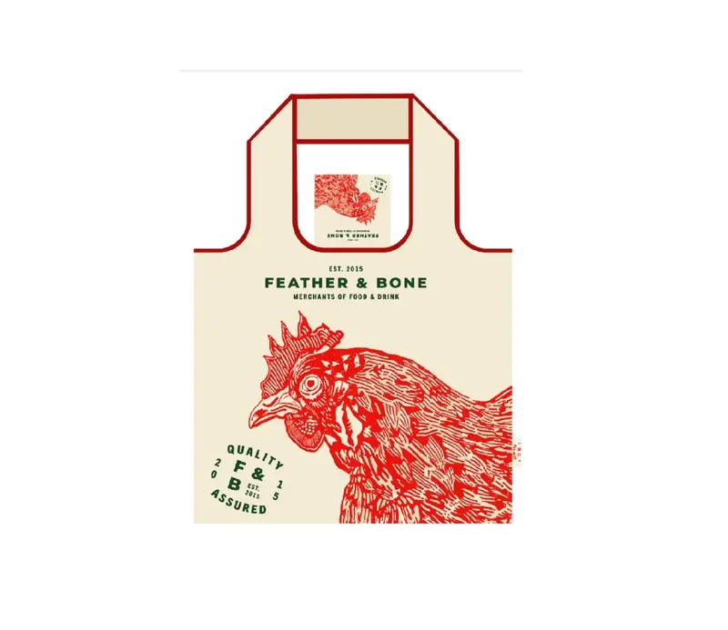 Feather & Bone Reusable Grocery Bag – Eco-Friendly Carryall 1