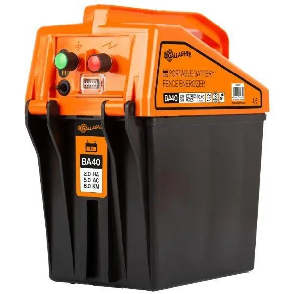 Gallagher Ba40 Rechargeable Battery-Powered Fence Energiser 1