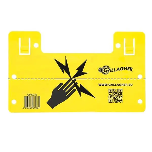 Gallagher Standard Electric Fence Warning Sign Kit 1