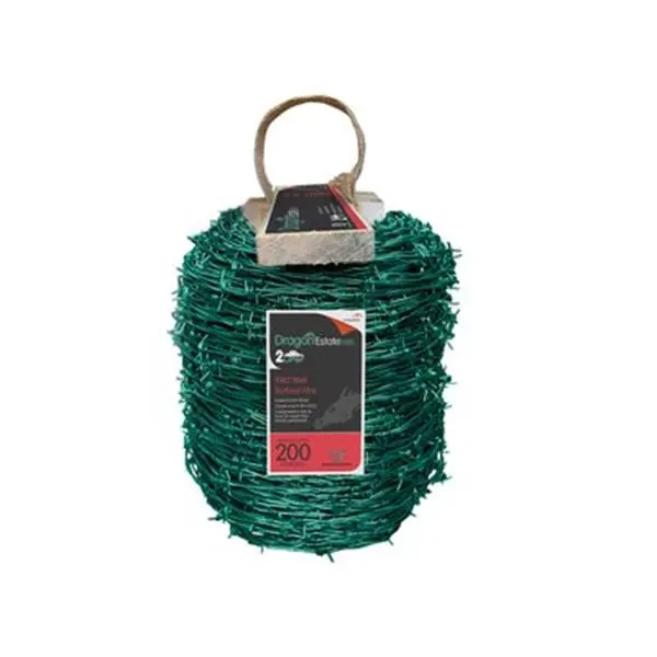 Green-Coated Barbed Wire Fencing (Dragon Brand) 1