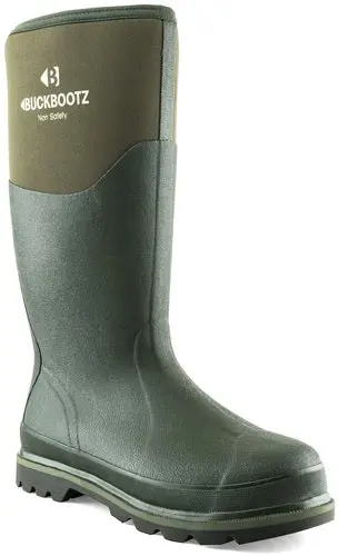 Green Neoprene Rubber Wellington Boots – Non-Safety Work Footwear 1