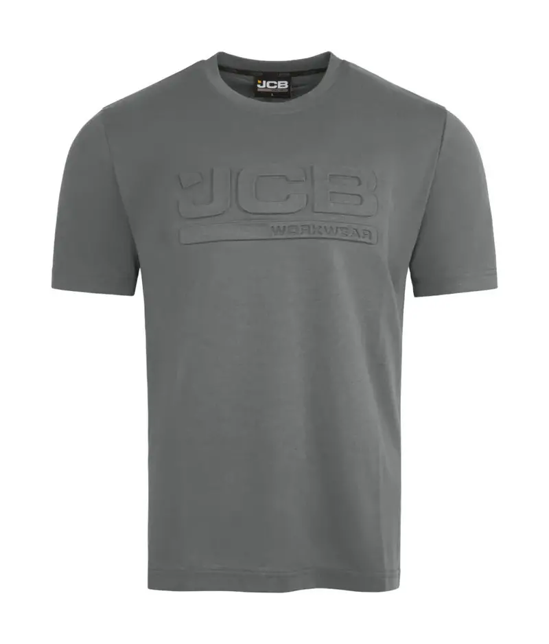 Jcb 3D-Embossed Crew Neck T-Shirt – Grey 1
