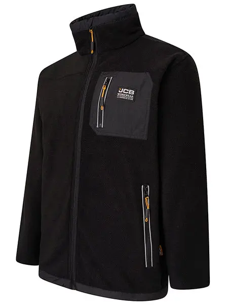 Jcb Black Full-Zip Trade Fleece Workwear Jacket 1