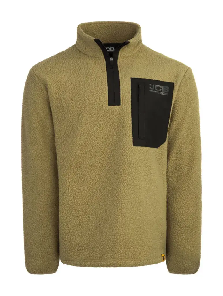 Jcb Borg Fleece Jacket – Olive Green 1