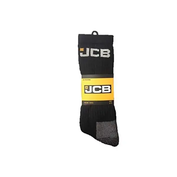 Jcb Premium Work Socks – 3-Pack, Black, Breathable Fit 1