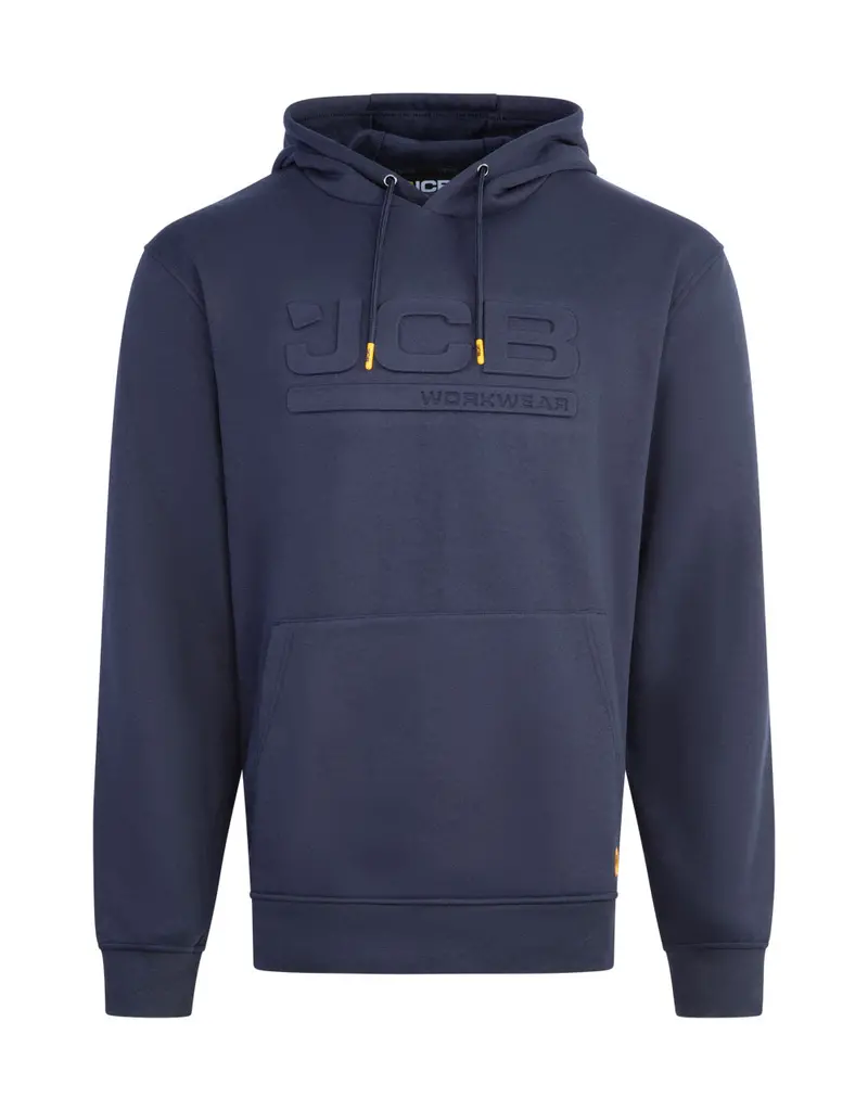 Jcb Unisex Embossed Hoodie – Navy 1
