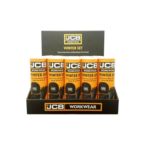 Jcb Winter Accessories Set: Gloves, Beanie & Snood In Black 1
