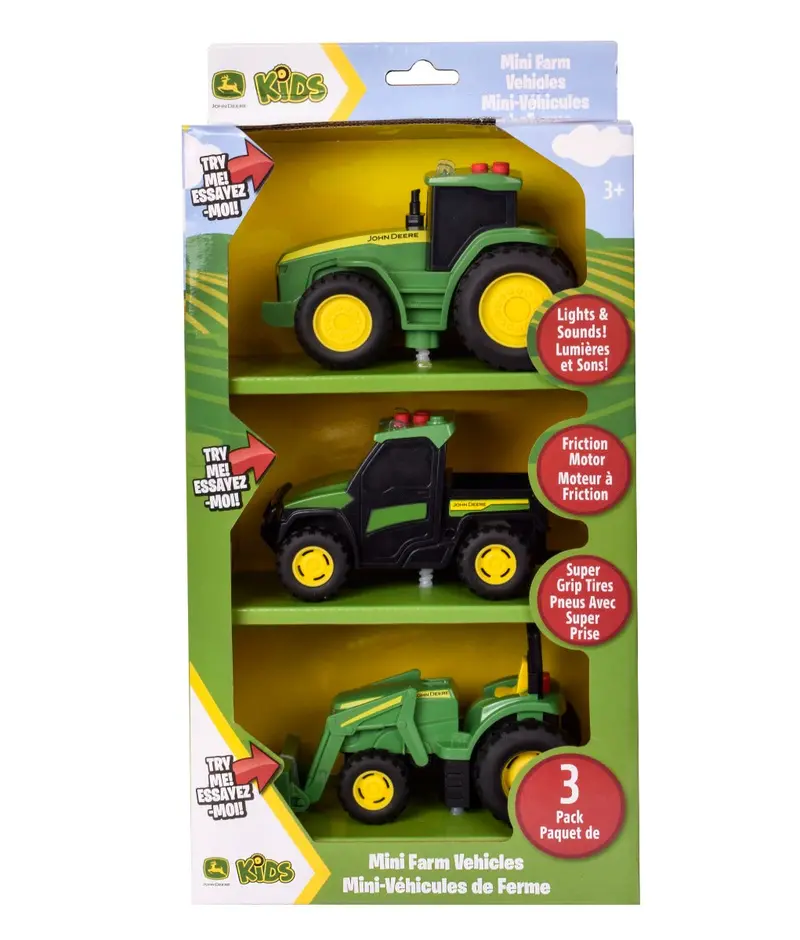 John Deere Mcelx4703740 Lights & Sounds Tractor Trio – Interactive Play Set 1