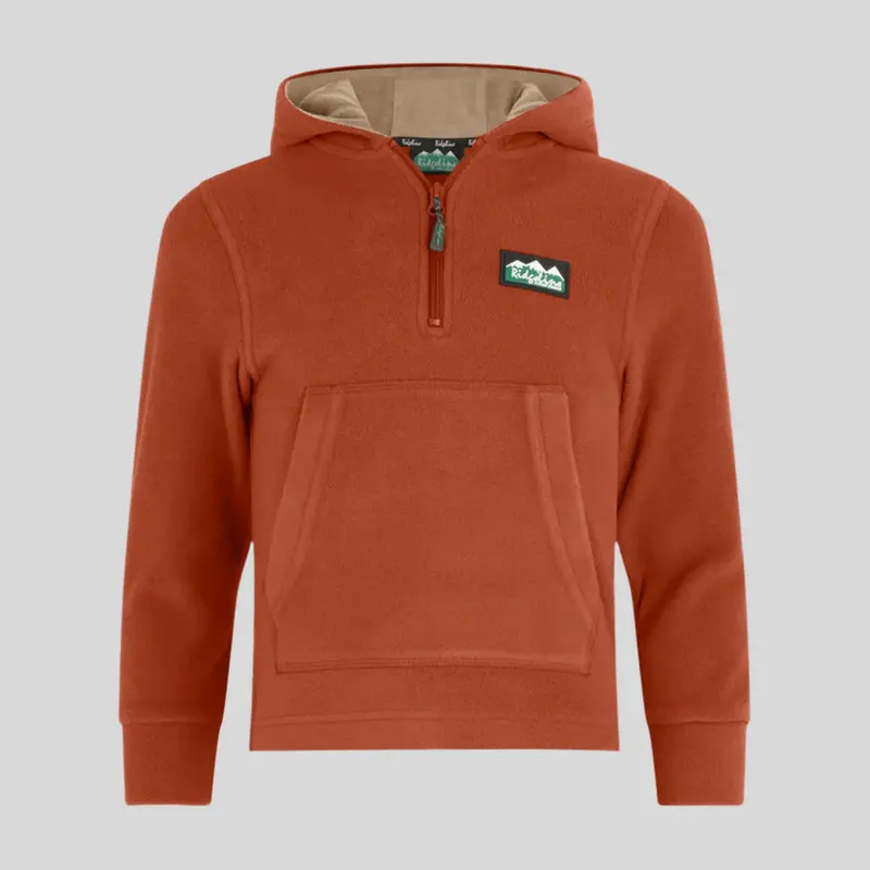 Kids' Ballistic Fleece Hooded Sweatshirt In Russet Red 1