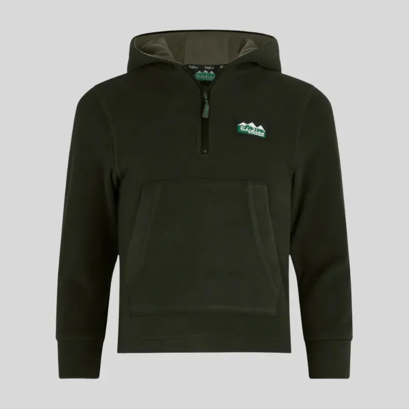 Kids' Ballistic Fleece Hoodie – Deep Forest Green 1
