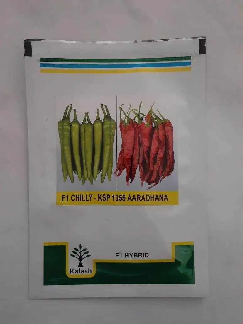 Ksp-1355 Aaradhana F1 Hybrid Chilli Seeds – High Dry Matter & Processing Grade – Kalash Seeds 1