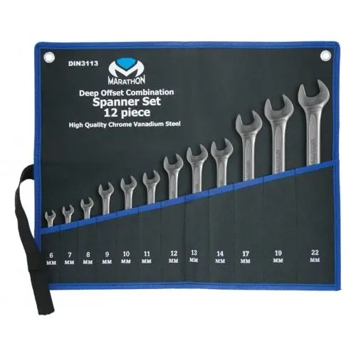 Marathon Deep Offset Combination Spanner Set – 12-Piece Metric Range 1