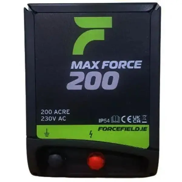 Max Force 200V Mains-Powered Electric Fence Energiser For Large-Scale Pasture Control 1