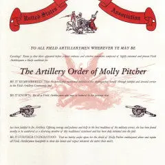 Molly Pitcher Award Certificate – Replacement Honors Document 1