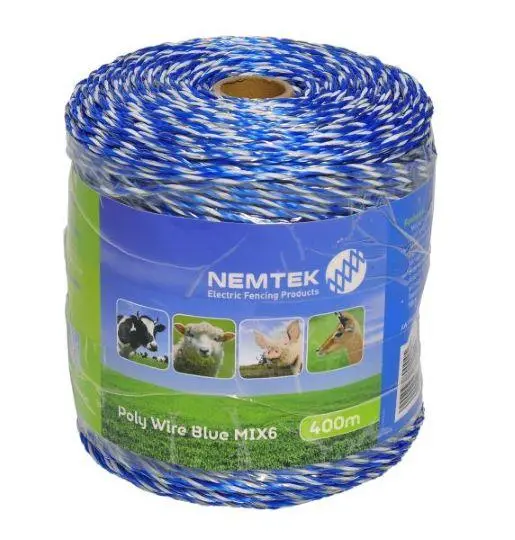 Nemtek Blue Poly Wire Mix – 6-Strand × 400M Spool For Large-Scale Fencing 1