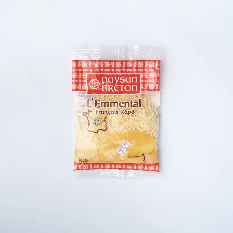 Paysan Breton Grated Emmental Cheese – 70G Convenient Shred Pack 1