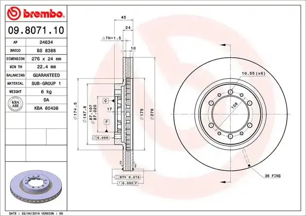Premium Oem-Style Disc Brake Rotor – Direct Replacement For Multiple Vehicles 1