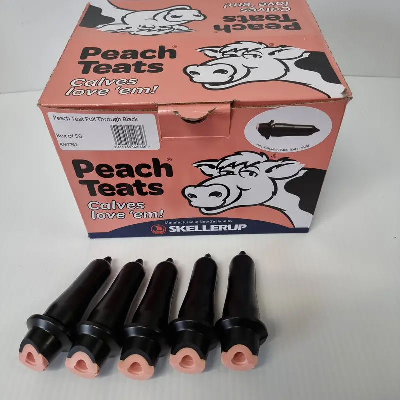 Pull-Thru Peach Teats For Livestock Milking Systems 1