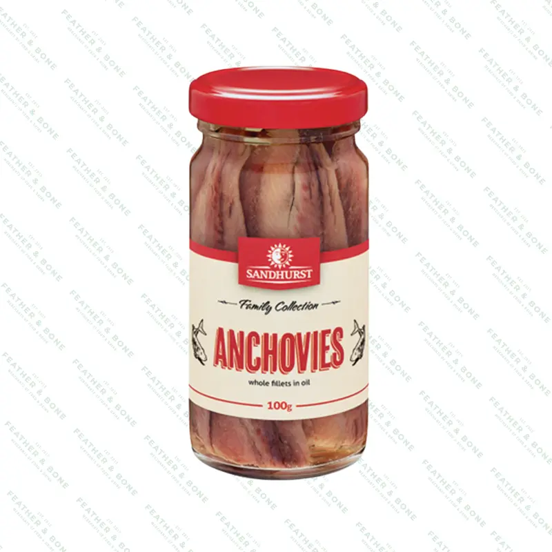 Sandhurst Anchovy Fillets In Olive Oil – 100G Tin 1