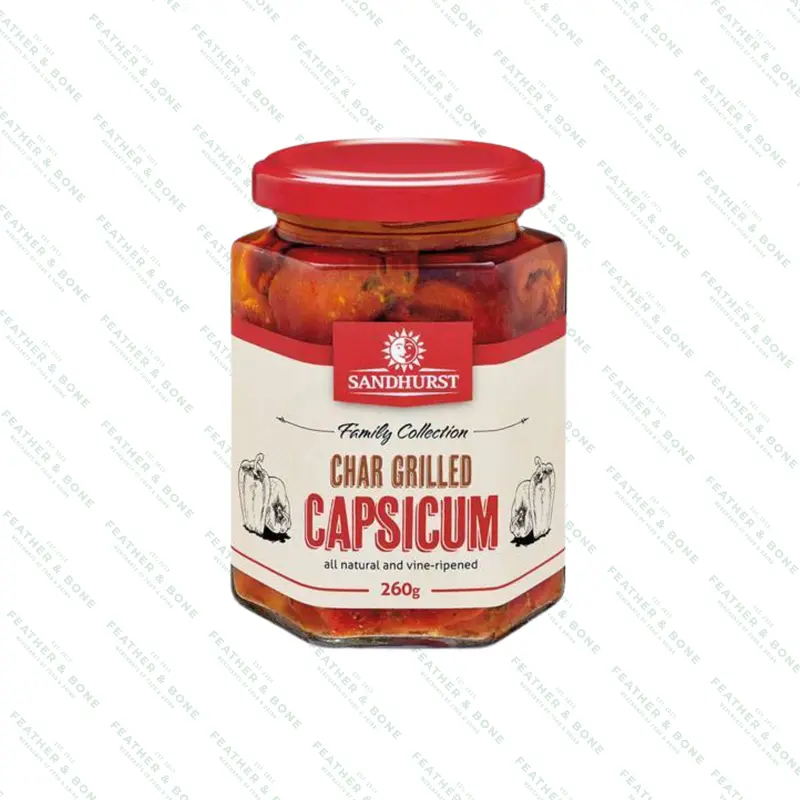 Sandhurst Char-Grilled Capsicum Strips – 260G Jar 1
