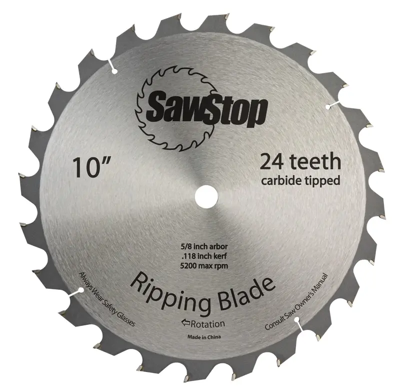Sawstop 24-Tooth Ripping Blade For Table Saws — Bts-R-24Atb 1
