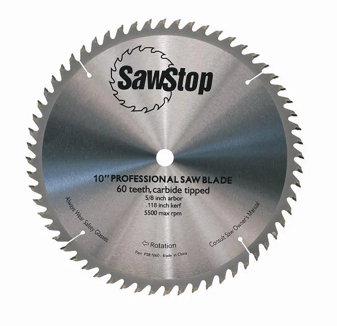 Sawstop Cb104 60-Tooth 10-Inch Combination Table Saw Blade 1