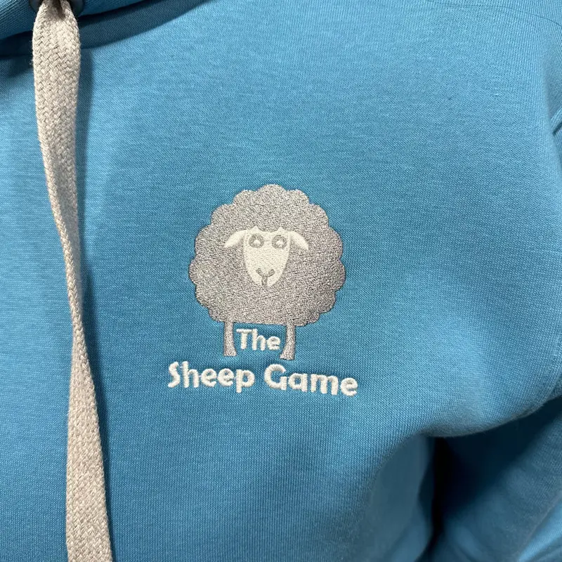 Sheep Game Adult Hoodie – Sky Blue 1